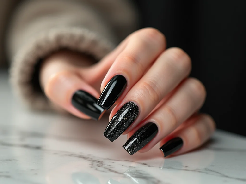 Unhas Decoradas Pretas com Glitter: Inspirações e Dicas Unhas Decoradas Pretas com Glitter: Inspirações e Dicas