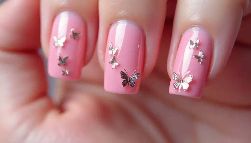 Unhas Rosas com Borboletas: Designs Encantadores para 2026